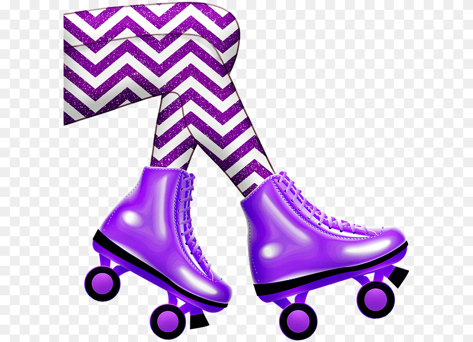 Roller Skating Legs Roller Skating Girl Colorful Peso De Porta De Super Herois De Croch, Purple, Clothing, Footwear, Shoe Free Png Download