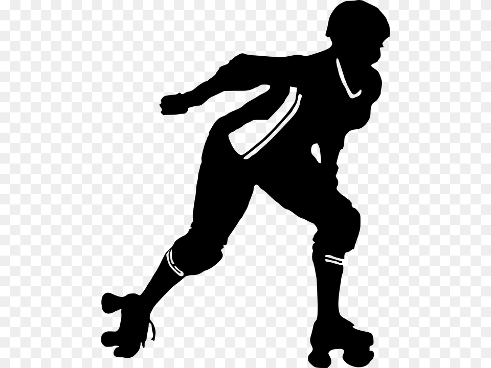 Roller Skating Vector, Gray Free Transparent Png