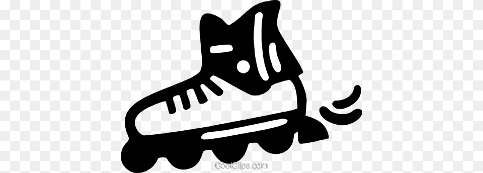 Rollerblades Royalty Vector Clip Art Illustration, Clothing, Footwear, Shoe, Sneaker Png