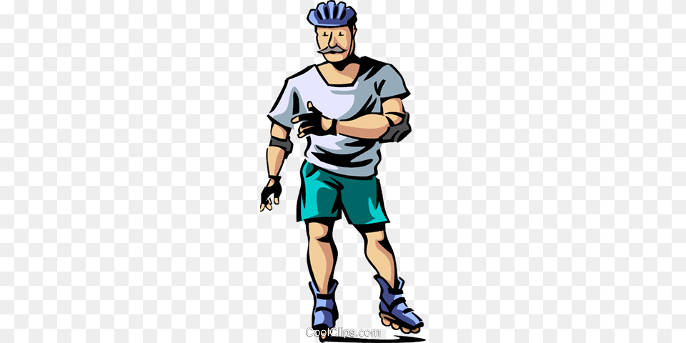 Rollerblading Royalty Vector Clip Art Illustration, Shorts, Clothing, Person, People Free Transparent Png