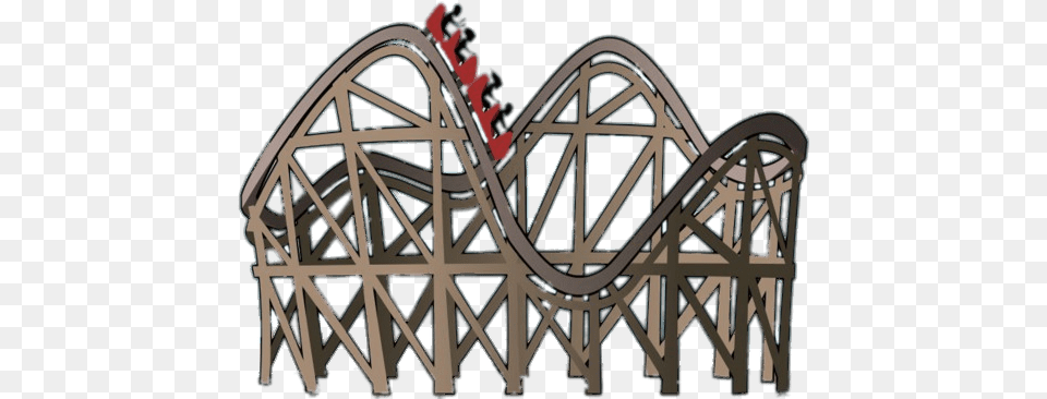 Rollercoaster With Red Cars Clipart Stickpng Roller Coaster Ride Cartoon, Amusement Park, Fun, Roller Coaster, Gate Free Transparent Png