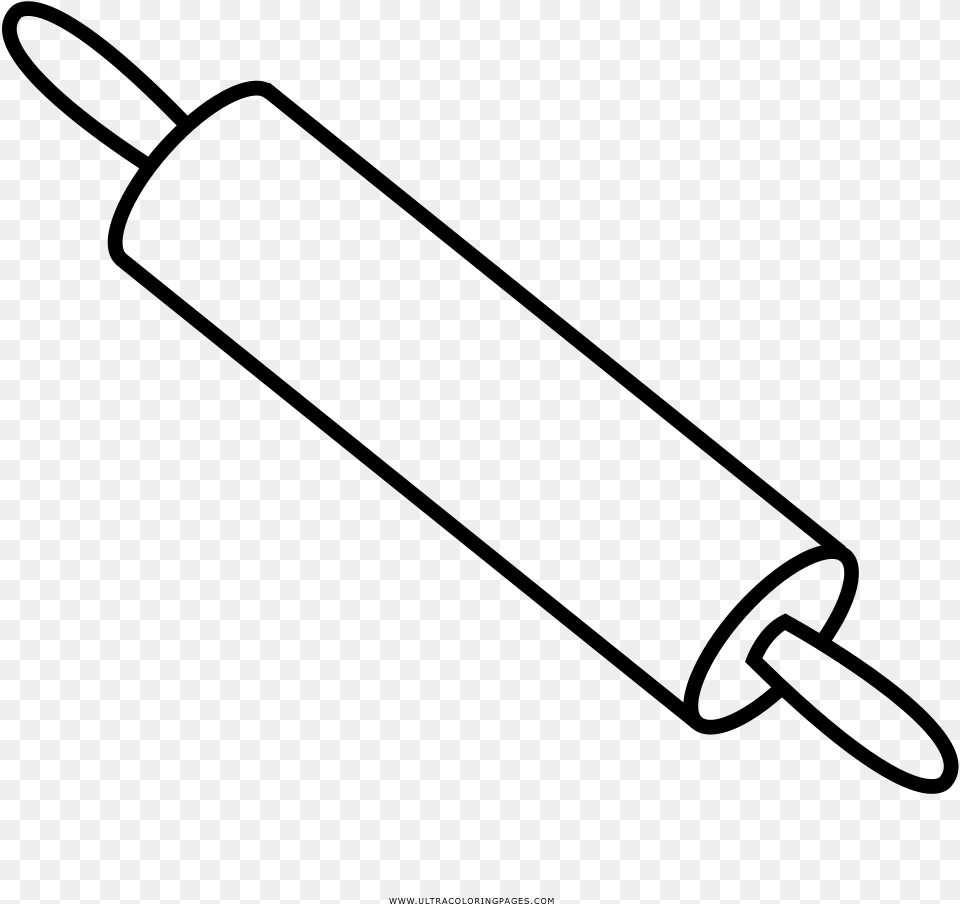 Rolling Pin Rolling Pin Coloring Page, Gray Free Png