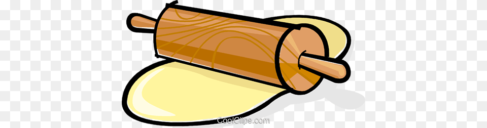 Rolling Pin With Dough Royalty Vector Clip Art Illustration, Text, Food, Smoke Pipe Free Png Download