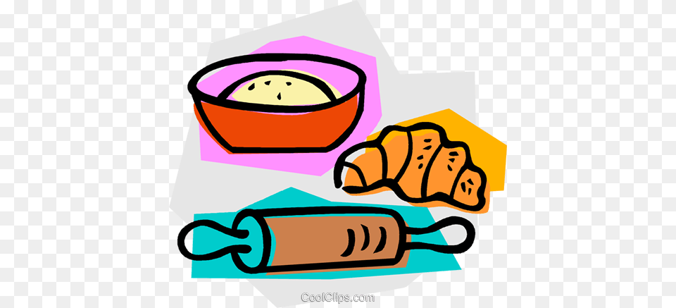 Rolling Pin With Flour And Croissant Royalty Vector Clip Art, Baby, Person, Dynamite, Weapon Free Png Download