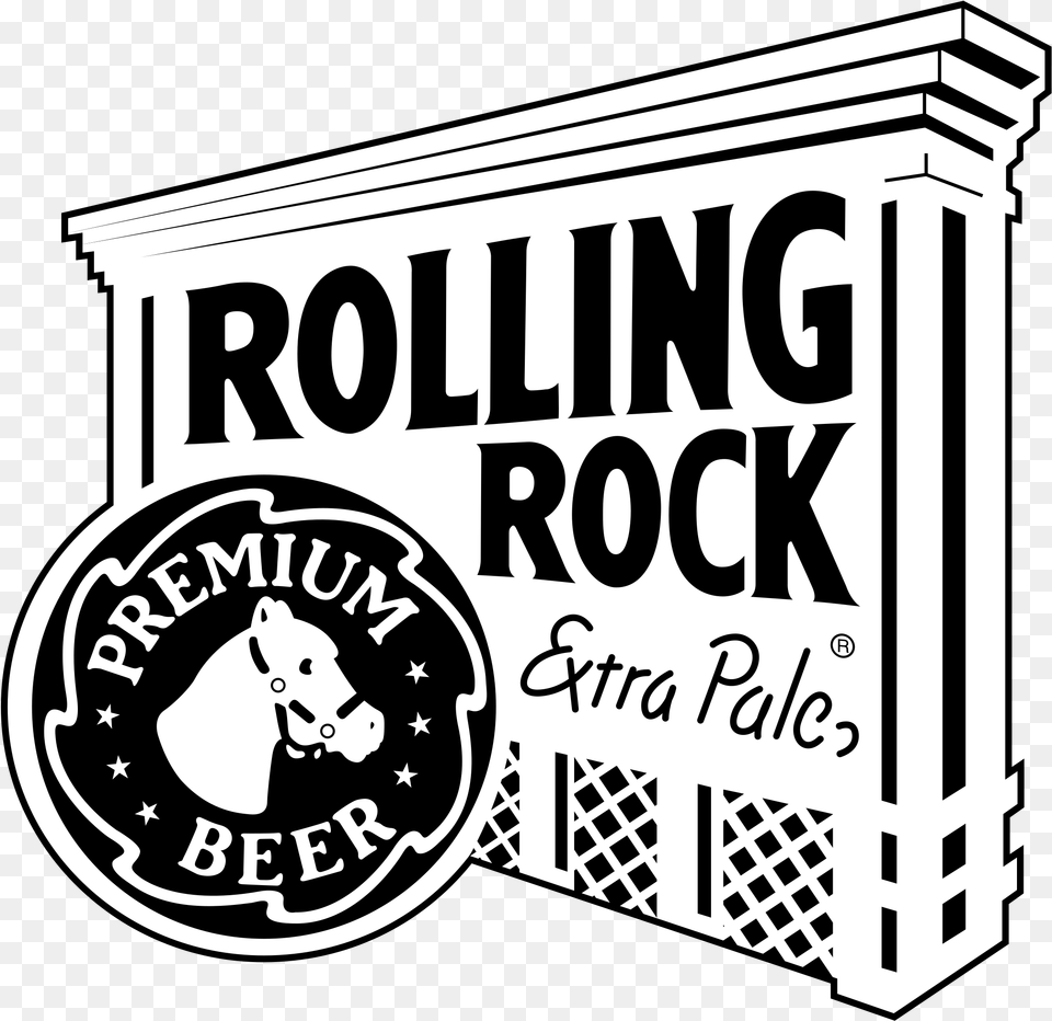 Rolling Rock Logo Transparent Rolling Rock Beer, Stencil, Text, Publication, Book Free Png Download