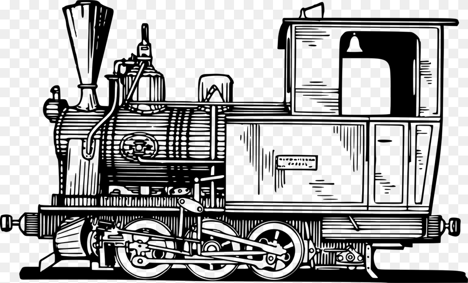 Rolling Stockland Vehiclesteam Engine Clipart Locomotive, Gray Png Image