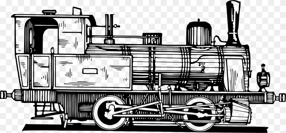 Rolling Stockland Vehiclesteam Engine Locomotive Clipart, Gray Free Transparent Png