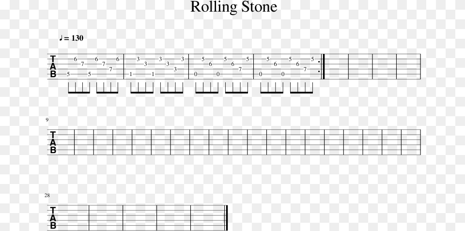 Rolling Stone Sheet Music 1 Of 1 Pages Sheet Music, Text Free Transparent Png