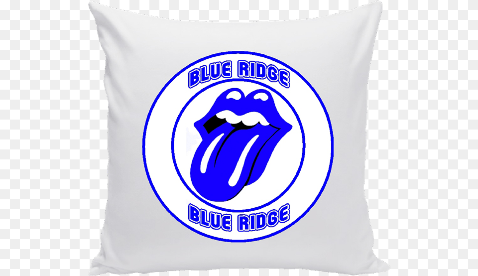 Rolling Stones Circle Emblem Tongue Pillow Rolling Stones Tongue Icon, Cushion, Home Decor Png Image