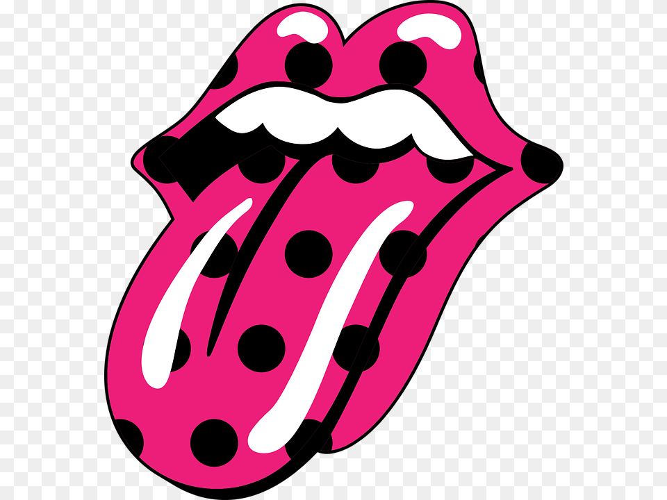 Rolling Stones Logo Spotted, Pattern, Body Part, Mouth, Person Free Transparent Png
