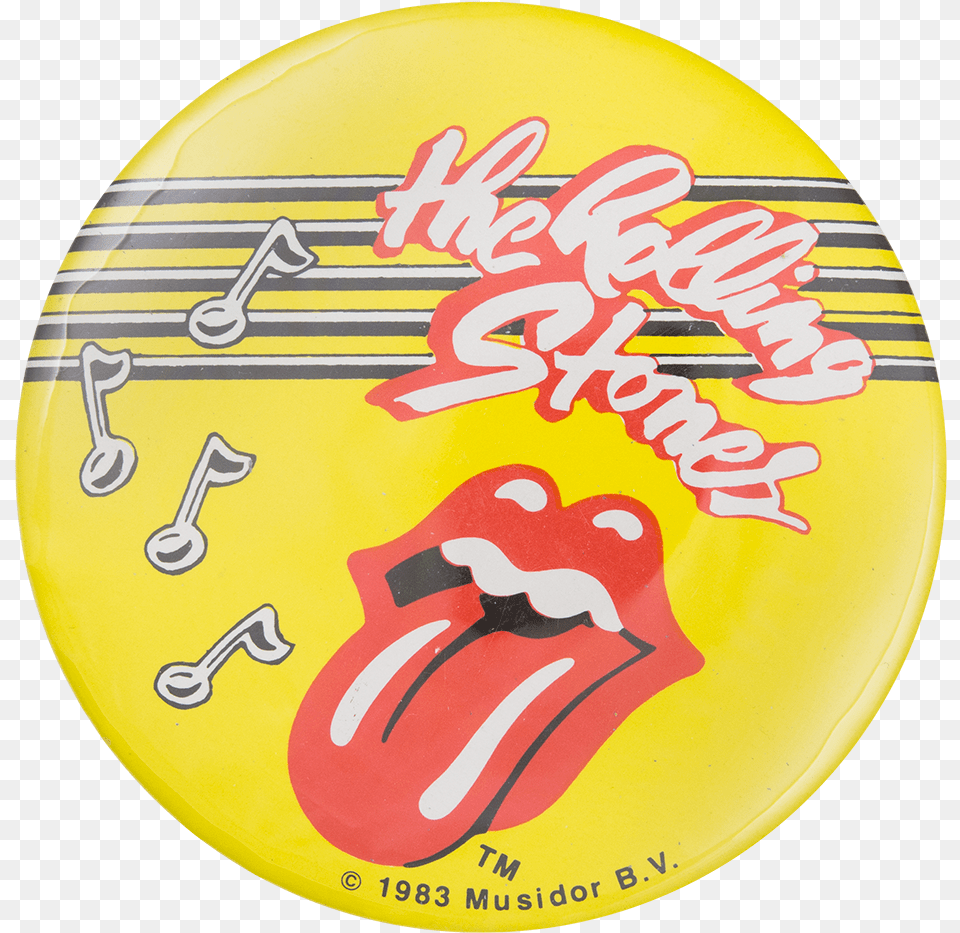 Rolling Stones Musical Notes Busy Beaver Button Museum Rolling Stones Tongue, Badge, Logo, Symbol Png