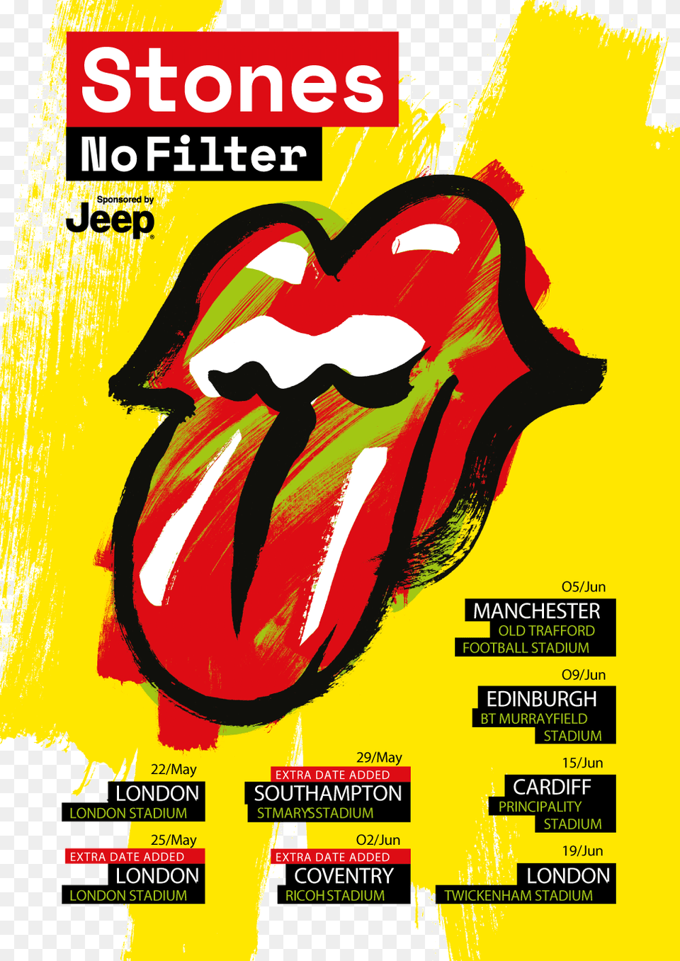 Rolling Stones No Filter Tour Poster, Advertisement, Adult, Female, Person Free Transparent Png