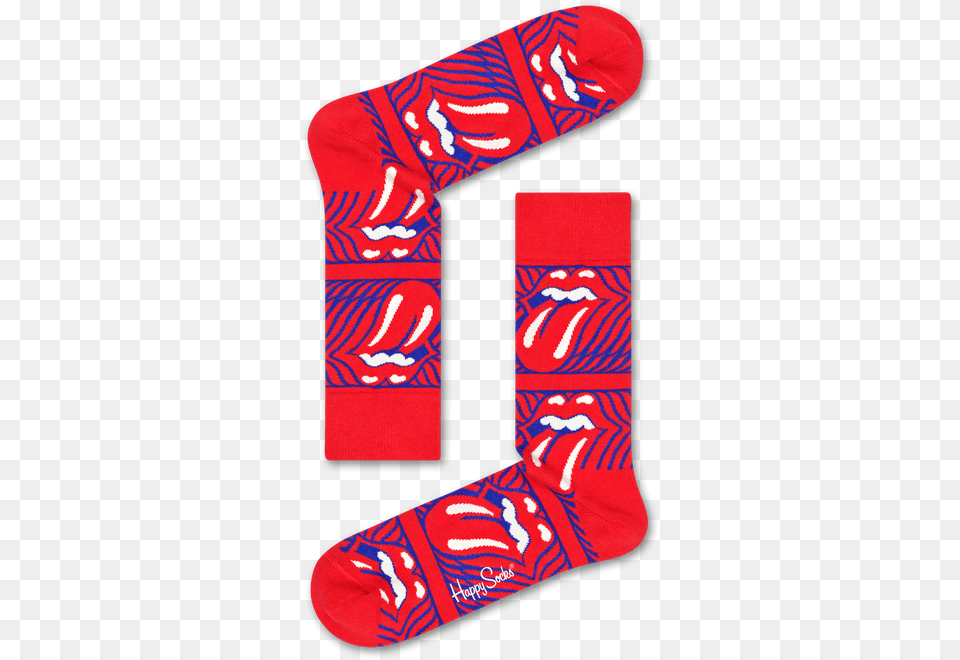 Rolling Stones Stripe Me Up Sock Rolling Stones Socks, Clothing, Hosiery, Christmas, Christmas Decorations Png Image