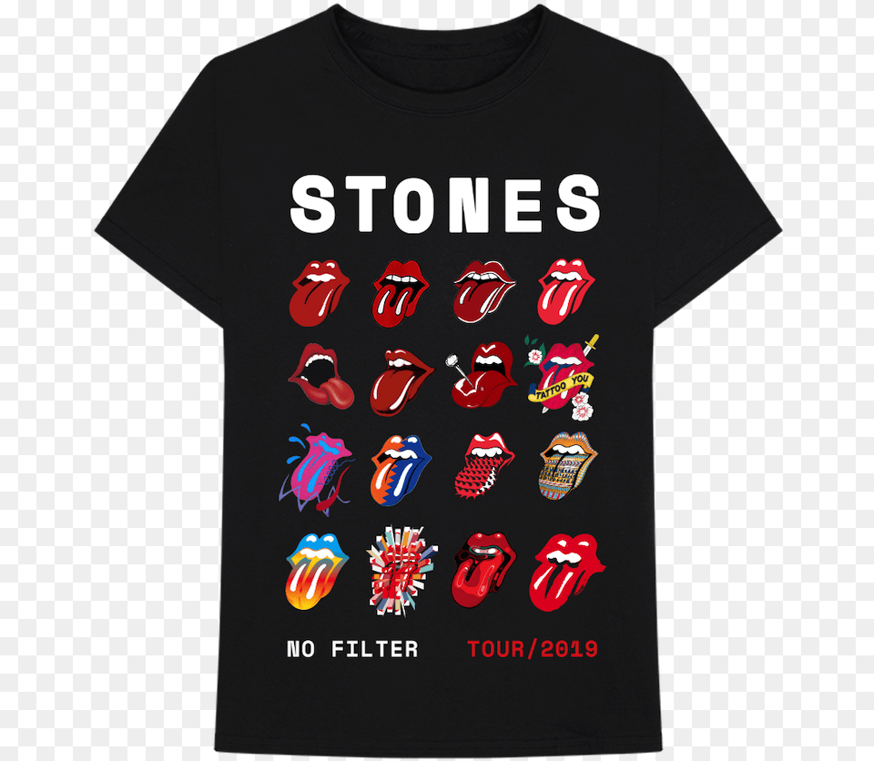 Rolling Stones Tongues T Shirt, Clothing, T-shirt Png Image