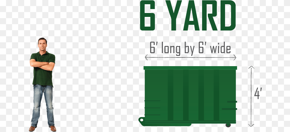 Rolloff Dumpster Is 6ft Long By 6ft Wide Amp 4ft Roll Off, Teen, Boy, Person, Male Free Png Download