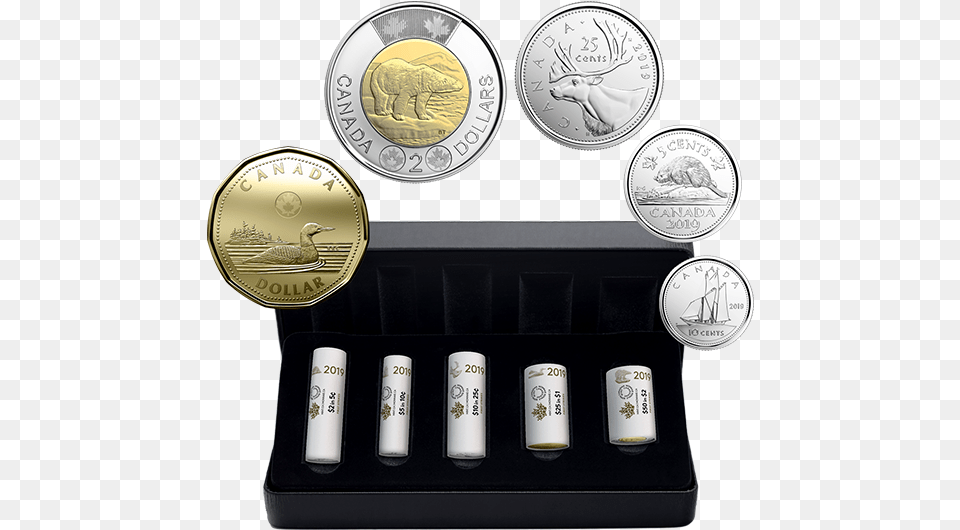 Rolls Of Coins Canada, Coin, Money, Animal, Bird Free Transparent Png