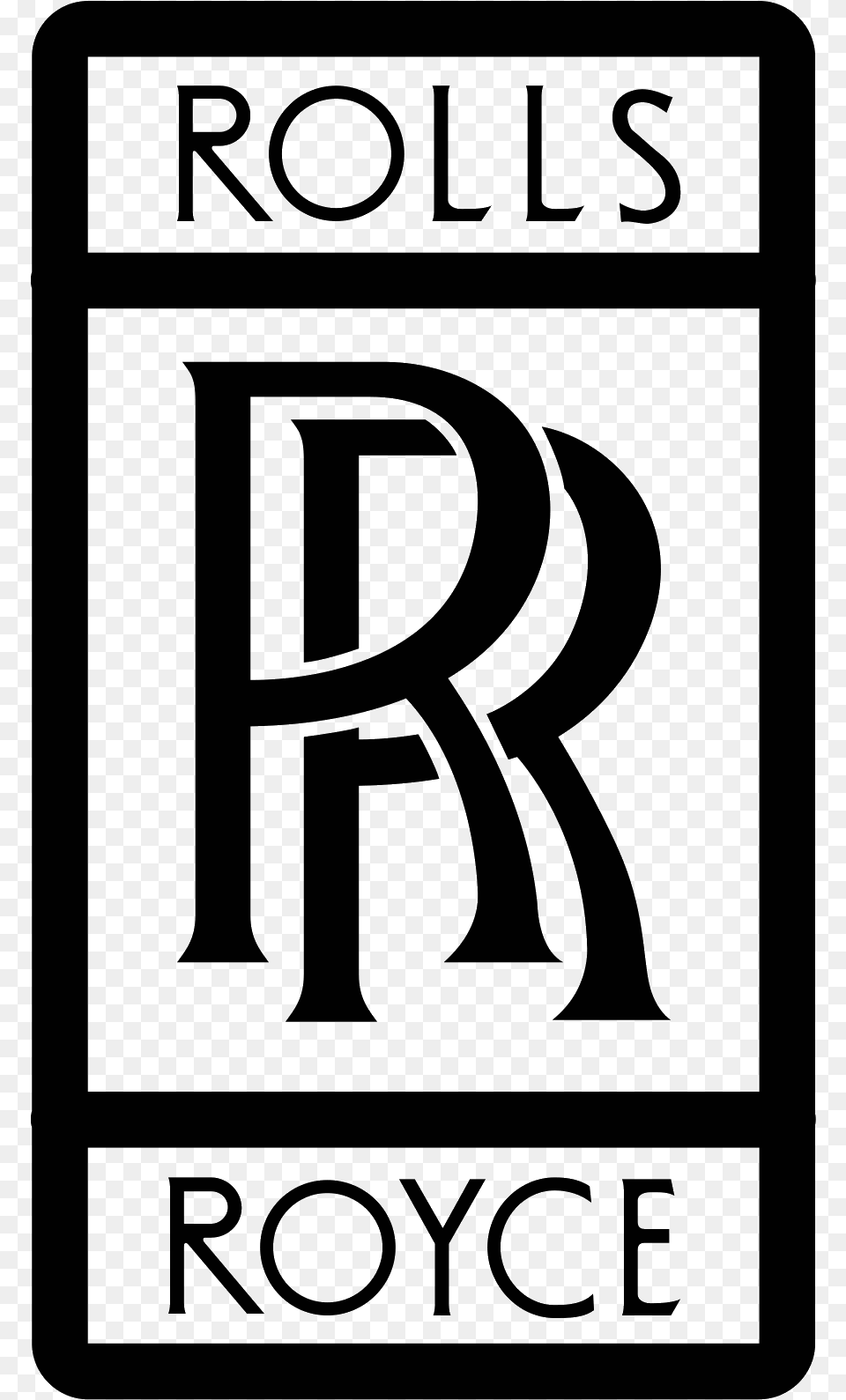 Rolls Royce Icon This Is A Logo It Has Vertical Rectangle Rolls Royce Logo Black And White, Gray Free Transparent Png
