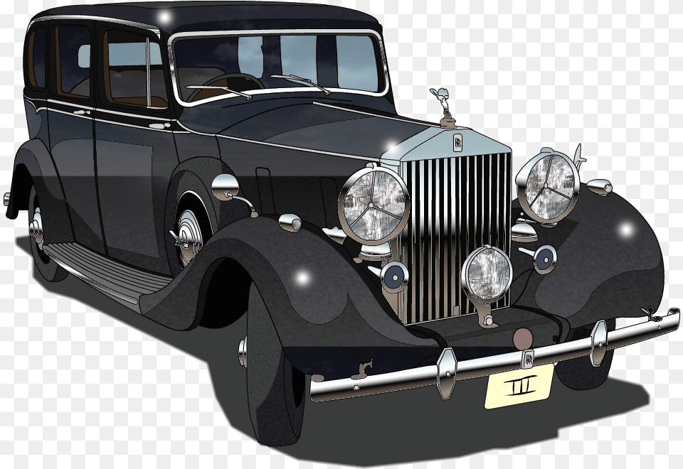 Rolls Royce Phantom Iii 1936 Transparent Rolls Royce Phantom, Car, Transportation, Vehicle, Antique Car Free Png Download