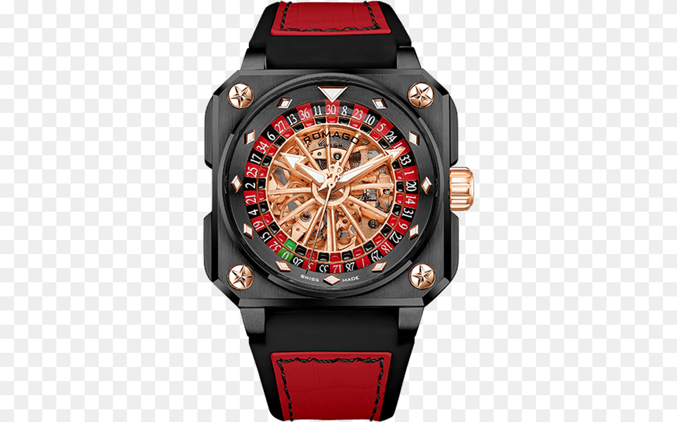 Romago Roulette Watch, Arm, Body Part, Person, Urban Free Png