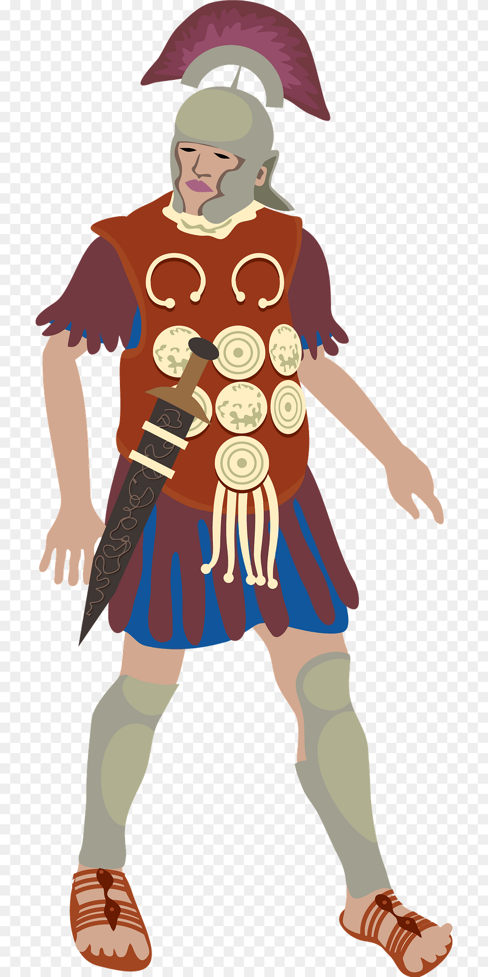 Roman Centurion Clipart, People, Person, Clothing, Footwear Free Png