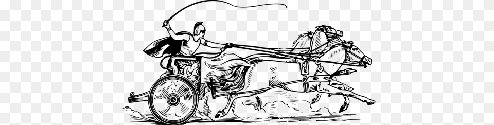 Roman Chariot Image, Gray Free Transparent Png