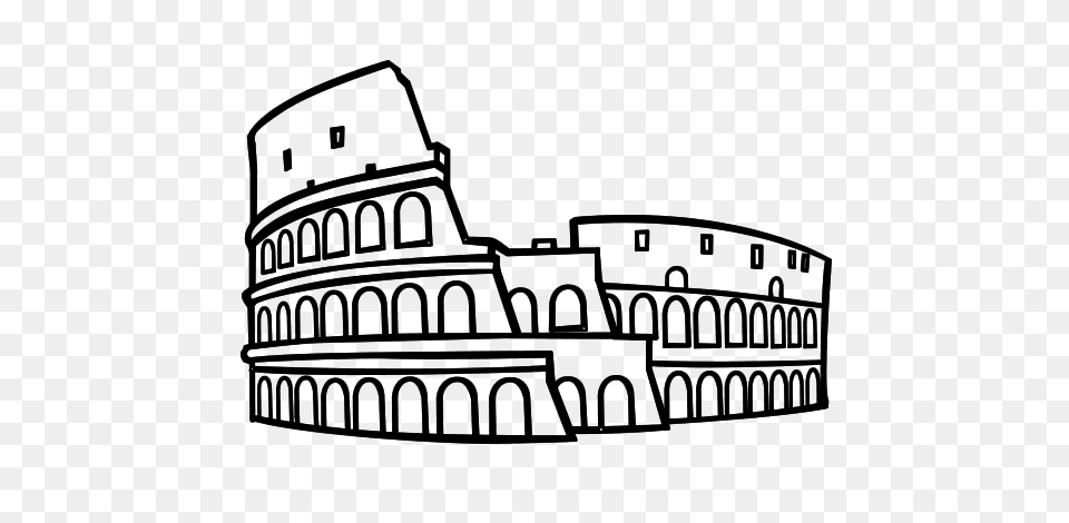 Roman Colosseum Coloring, Art, Drawing, Bulldozer, Machine Free Transparent Png