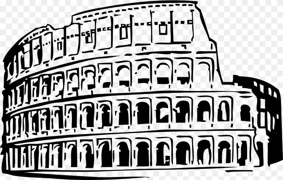 Roman Colosseum Drawing At Getdrawings Coliseum Clip Art, Gray Png Image