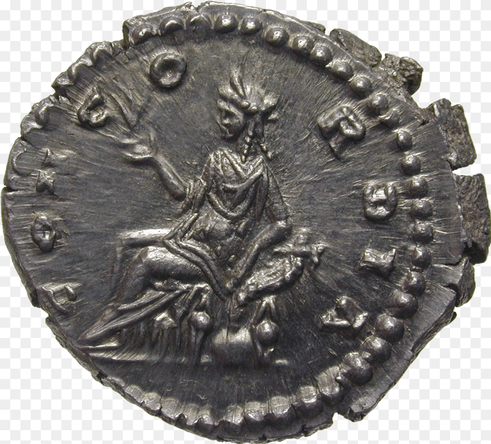 Roman Empire Marcus Aurelius For Faustina Minor Denarius, Coin, Money, Nickel, Person Free Transparent Png