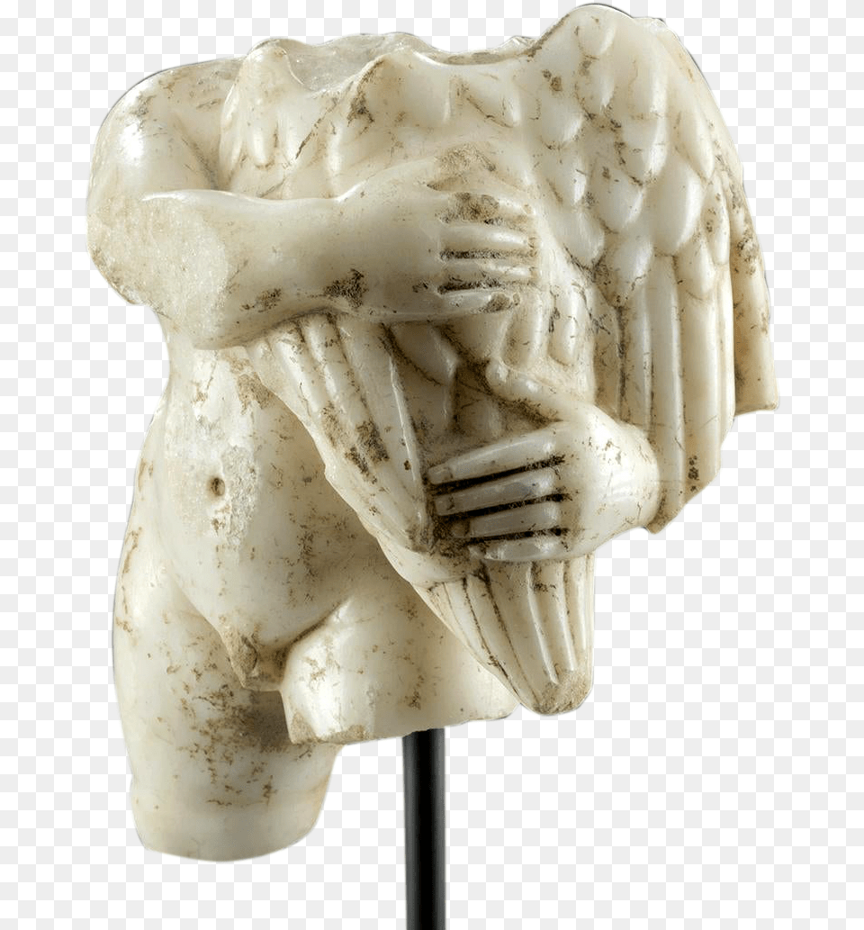 Roman Marble Cupid Holding Bird Art Loss Certificate Stone Carving, Body Part, Person, Torso, Accessories Free Transparent Png