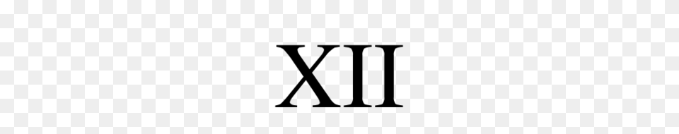 Roman Numerals Xii, Gray Png