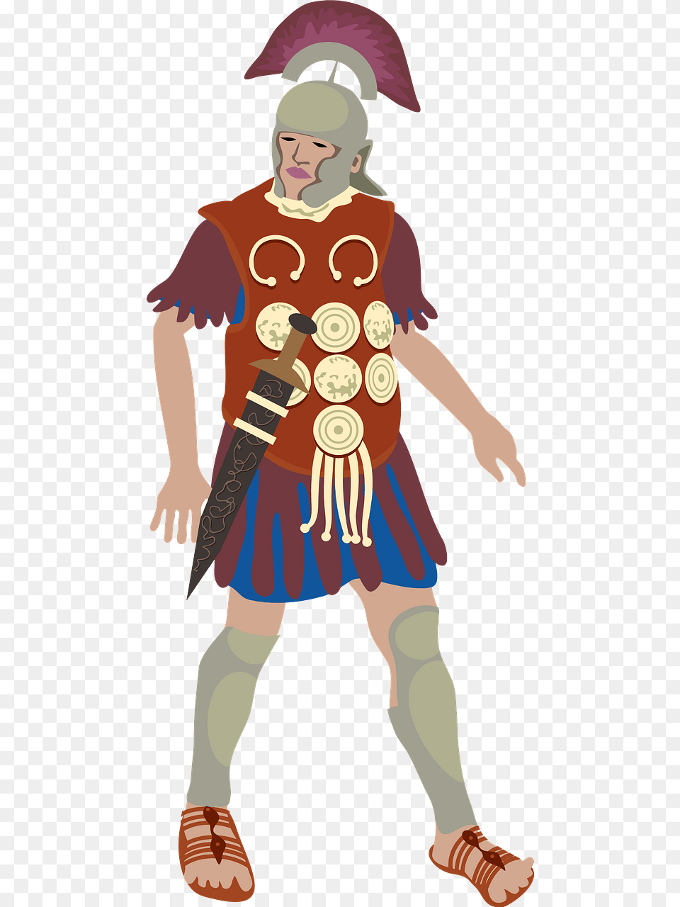 Roman People, Person, Clothing, Costume, Sandal Free Png Download