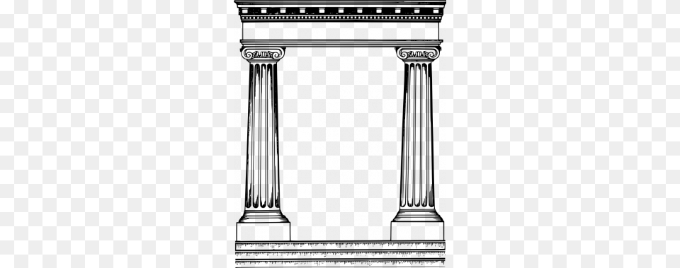 Roman Pillars Frame Vector Image Roman Temple Silhouette, Architecture, Pillar, Arch Free Transparent Png