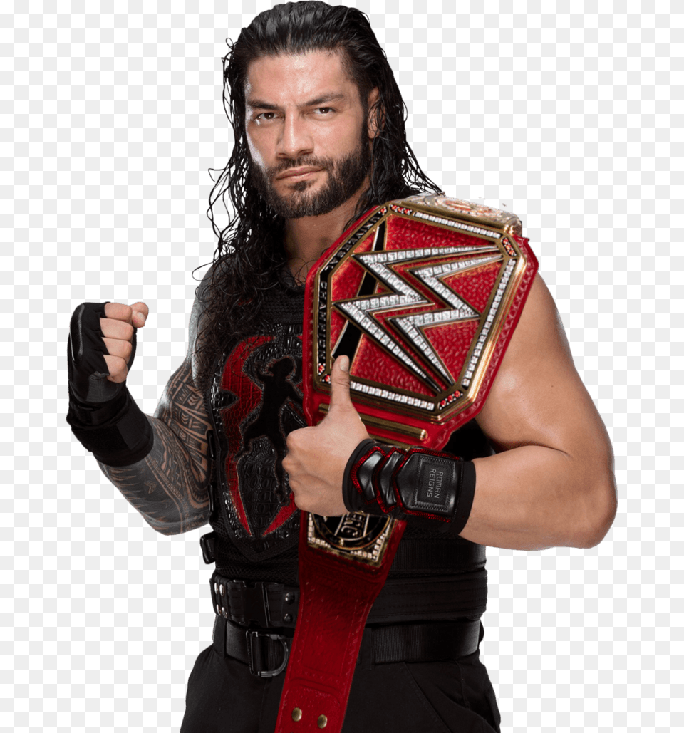 Roman Reigns 2017 Universal Champion By Ssjgokufan01 Roman Reigns Tag Team Championship, Person, Hand, Finger, Body Part Free Transparent Png