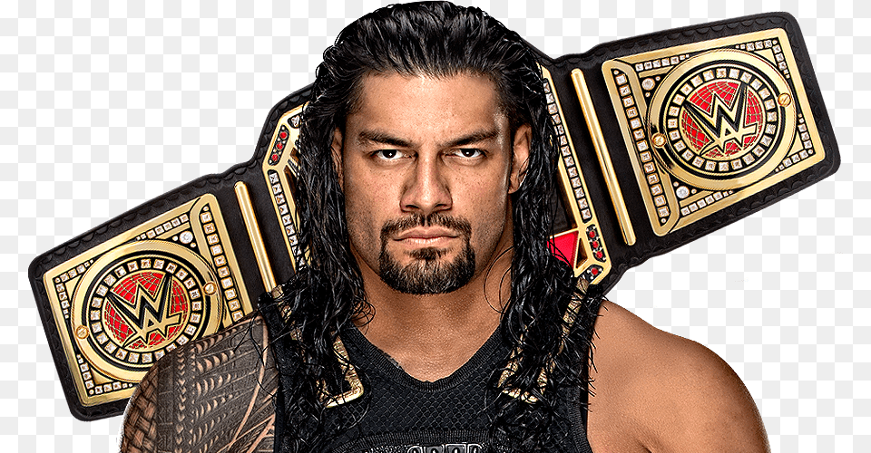 Roman Reigns Gb Eye Wwe Title Framed Collector Print, Accessories, Adult, Person, Man Free Transparent Png