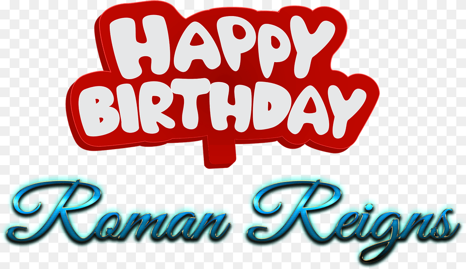 Roman Reigns Happy Birthday Name Logo Calligraphy, Text, Light Png