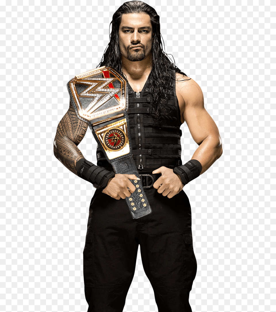 Roman Reigns Heavyweight Champion, Vest, Clothing, Person, Man Free Png Download