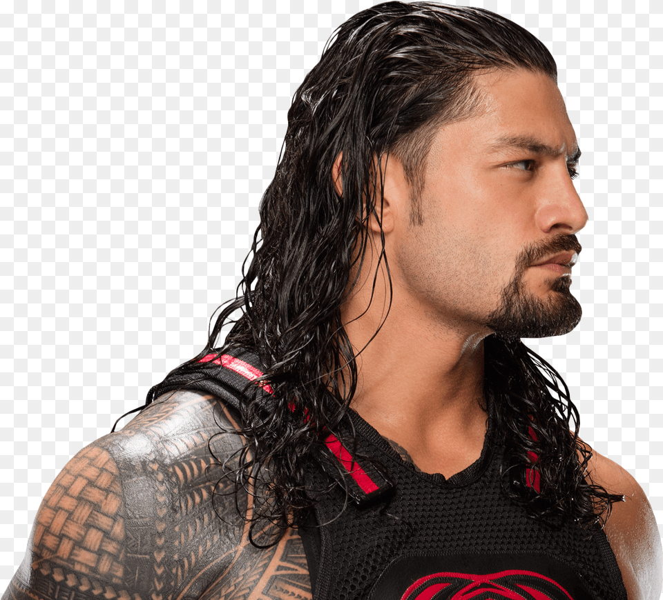 Roman Reigns Roman Reigns Hair Cutting, Tattoo, Skin, Person, Adult Free Png