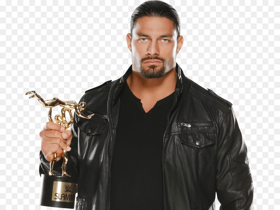 Roman Reigns With Awards, Jacket, Clothing, Coat, Person Free Png
