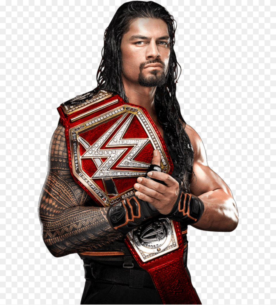 Roman Reigns With Universal Championship, Adult, Person, Man, Male Free Png