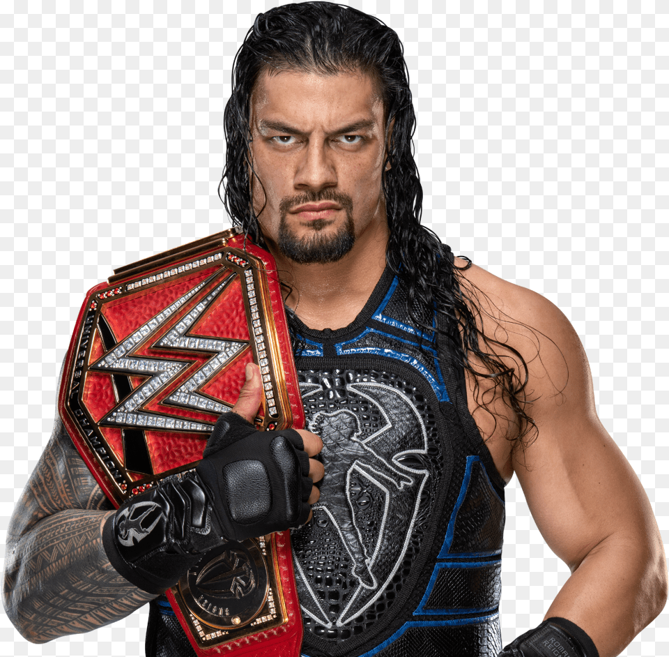 Roman Reigns With Universal Championship Man, Adult, Person, Male Free Png Download