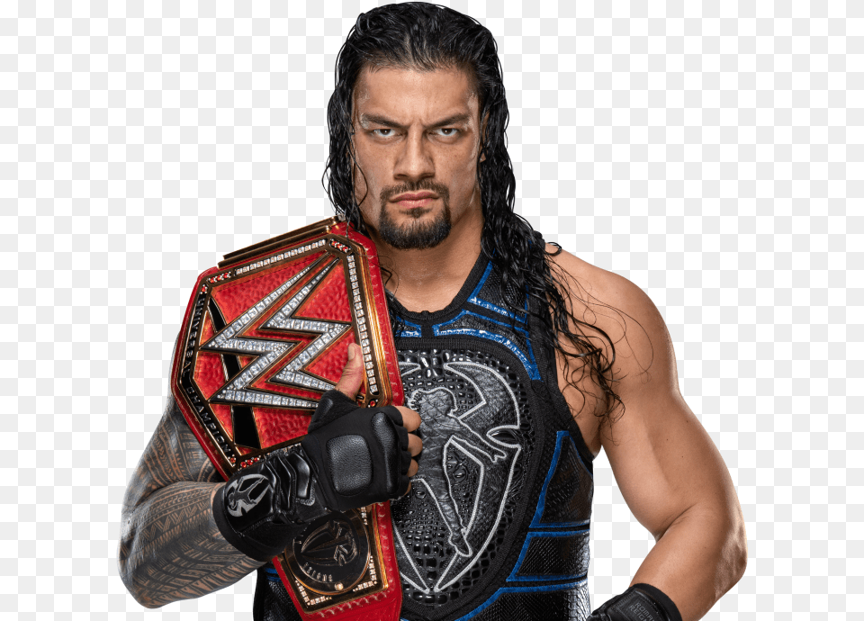 Roman Reigns With Universal Championship Wwe Universal Championship Roman Reigns, Male, Adult, Person, Man Png Image