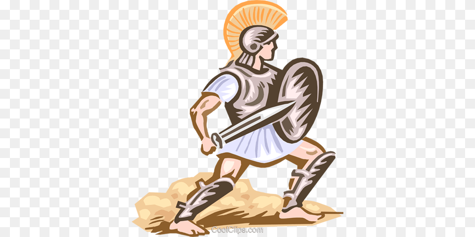 Roman Soldier Royalty Vector Clip Art Illustration, Adult, Male, Man, Person Free Transparent Png