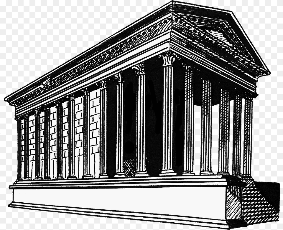 Roman Temple, Architecture, Building, Pillar, Art Png