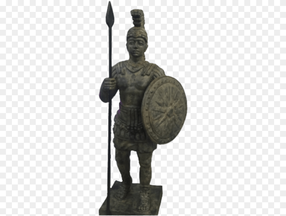 Roman Warrior Bronze Sculpture, Adult, Person, Man, Male Png