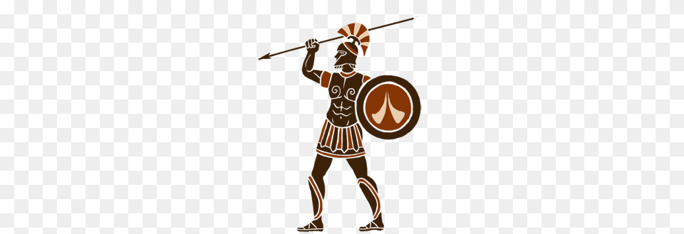 Roman Warriors Clipart Greek Hoplite, Kneeling, Person, Art Free Png Download