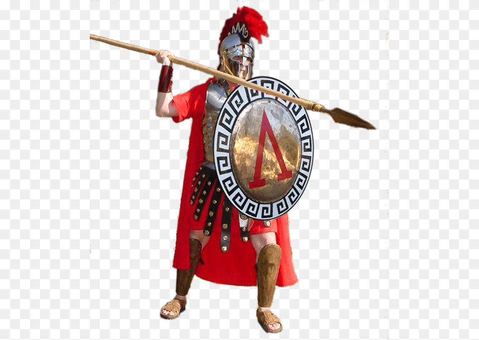 Roman Warriors Clipart Sparta Spartan Warrior, Spear, Weapon, Armor, Clothing Free Png