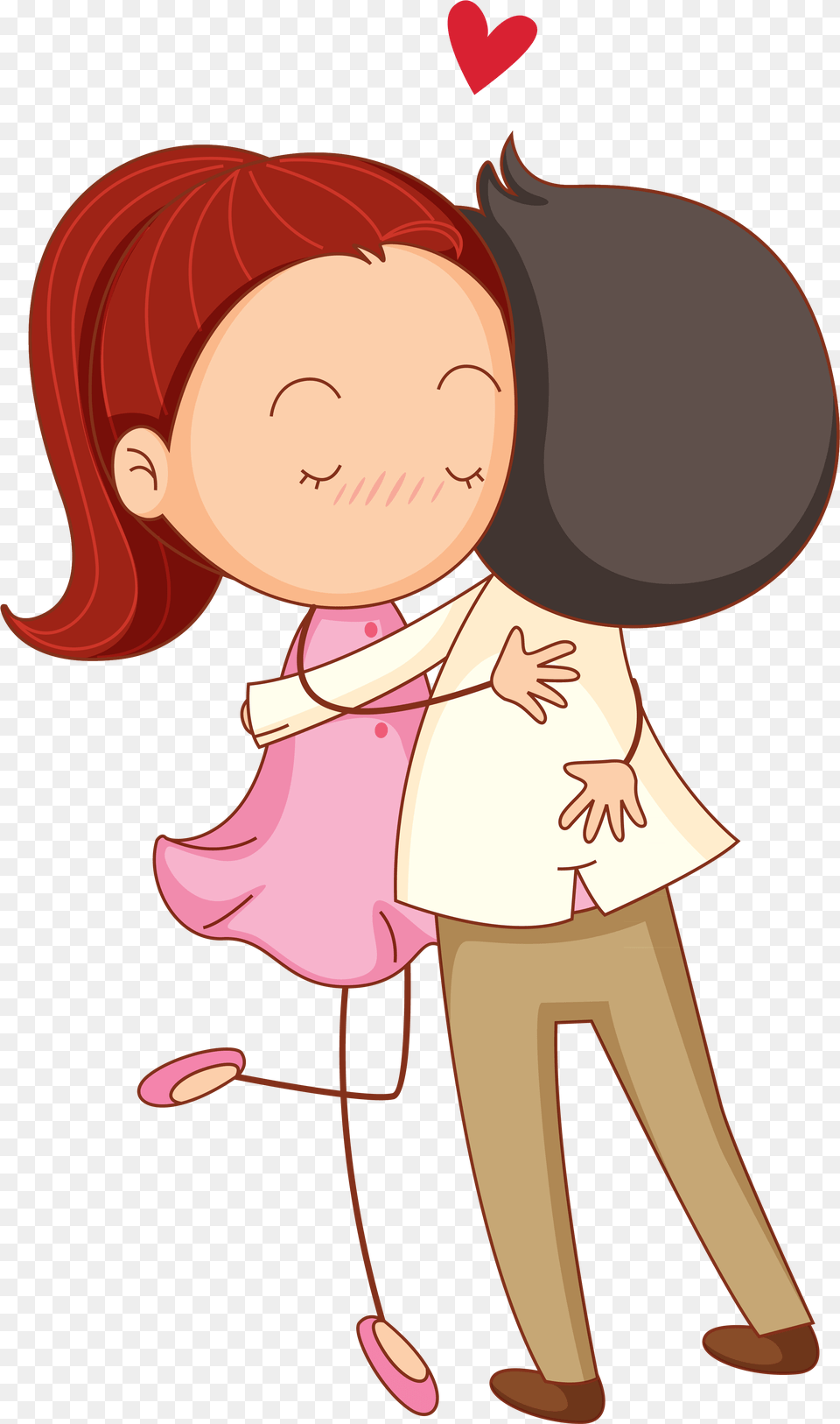 Romance Couple Hug Love Cartoon Husband And Wife Cartoon, Baby, Person, Face, Head Png