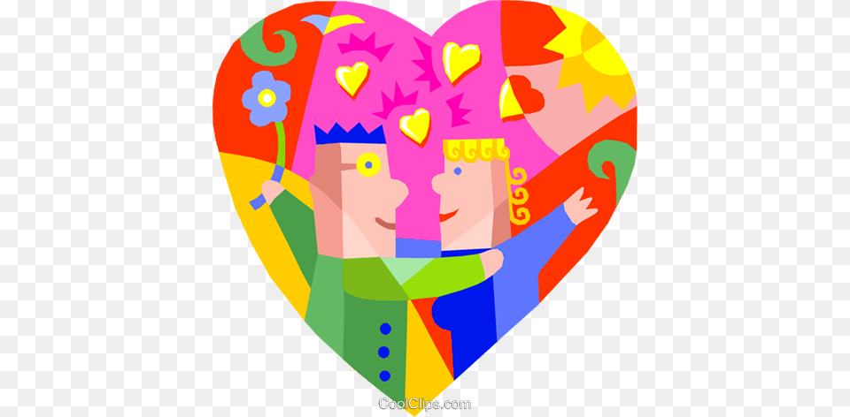 Romance Two Lovers Royalty Vector Clip Art Illustration, Balloon, Heart, Baby, Person Free Png