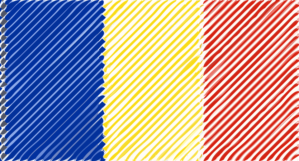 Romania Flag Linear Clipart, Paper, Home Decor Free Png