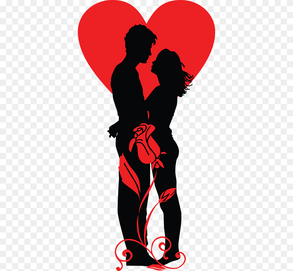 Romantic Couple Silhouette Clip Art, Graphics, Adult, Person, Female Free Png